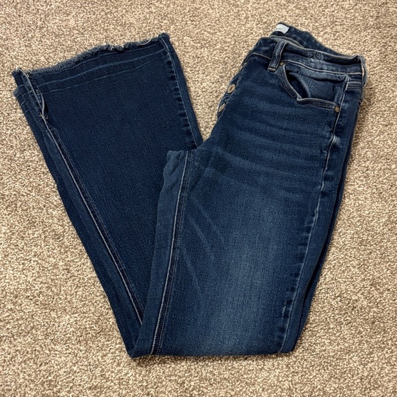 KanCan Dark Blue Flare Jeans - Picture 1 of 6